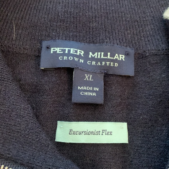 Peter Millar XL Excursionist Flex Quarter-Zip Sweater in Navy from Turning Point - Picture 4 of 10